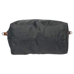 Pre Owned Longchamp Dark Grey/Brown Nylon Le Pliage Expandable Travel Bag