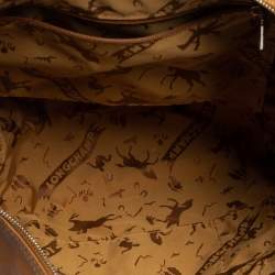 Pre Owned Longchamp Brown Leather Le Pliage Cuir Tote