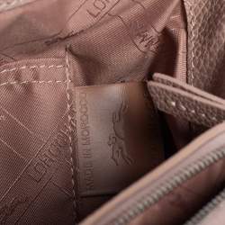 Pre Owned Longchamp Beige Leather Le Foulonne Tote