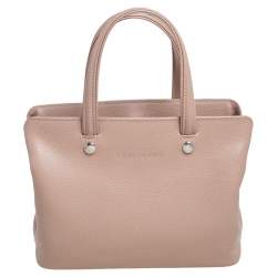 Pre Owned Longchamp Beige Leather Le Foulonne Tote