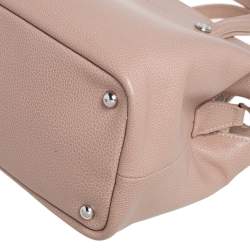 Pre Owned Longchamp Beige Leather Le Foulonne Tote