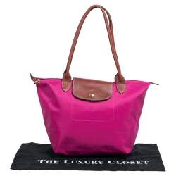 Longchamp Pink Nylon and Leather Le Pliage Tote