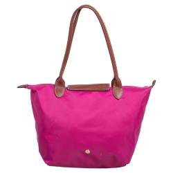 Longchamp Pink Nylon and Leather Le Pliage Tote