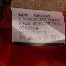 Pre Owned Longchamp Brown Grained Leather Convertible Tote