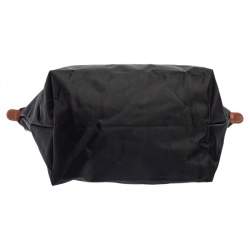 Longchamp Black Nylon and Leather Le Pliage Tote