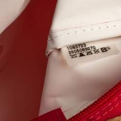 Pre Owned Longchamp Red Nylon and Leather Le Pliage Tote