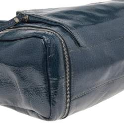 Pre Owned Longchamp Blue Patent Leather Tote