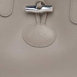 Longchamp Beige Leather Roseau Tote