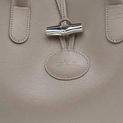 Longchamp Beige Leather Roseau Tote