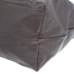 Longchamp Dark Brown Leather Le Pliage Travel Bag