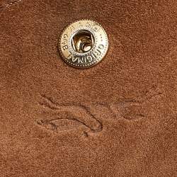 Longchamp Brown Nylon And Leather Medium Le Pliage Tote