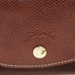 Longchamp Brown Nylon And Leather Medium Le Pliage Tote