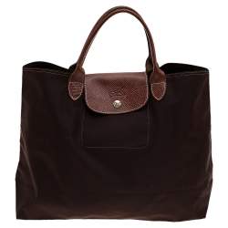 Longchamp, Bags, Longchamp 948 France Hobo Bag Black Nylon Leather