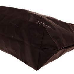 Longchamp Brown Nylon And Leather Medium Le Pliage Tote