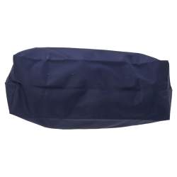 Pre Owned Longchamp Navy Blue/Brown Nylon And Leather Medium Le Pliage Tote