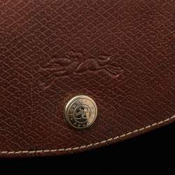 Pre Owned Longchamp Black/Beige Nylon and Leather Small Le Pliage Tote