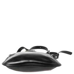 Pre Owned Longchamp Black Leather Roseau Shoulder Bag