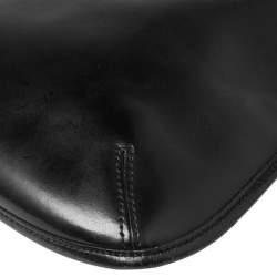 Pre Owned Longchamp Black Leather Roseau Shoulder Bag