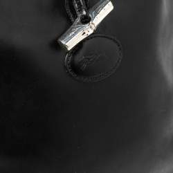Pre Owned Longchamp Black Leather Roseau Shoulder Bag