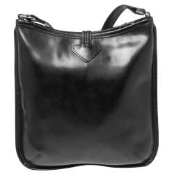 Pre Owned Longchamp Black Leather Roseau Shoulder Bag