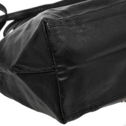 Longchamp Black Soft Leather Le Pliage Cuir Tote