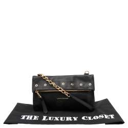 Pre Owned Longchamp Black Leather Shoulder Bag