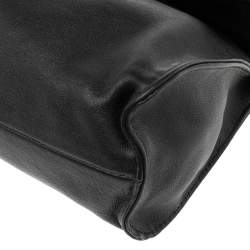 Pre Owned Longchamp Black Leather Shoulder Bag