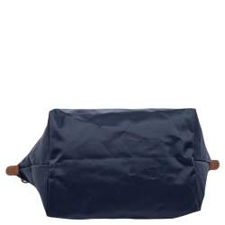 Pre Owned Longchamp Navy Blue Nylon Le Pliage Tote