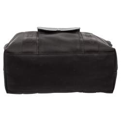 Longchamp Black Nylon Front Pocket Tote