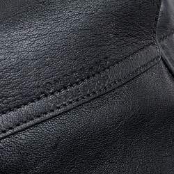 Pre Owned Longchamp Black Leather Le Pliage Tote