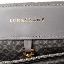 Longchamp Grey Leather Honoré 404 Tote