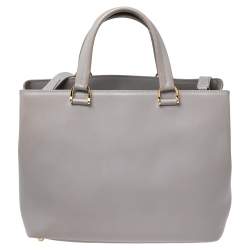 Longchamp Grey Leather Honoré 404 Tote
