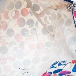 Pre Owned Longchamp Multicolor Nylon And Leather Le Pliage Neo Fantaisie Tote