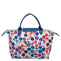 Pre Owned Longchamp Multicolor Nylon And Leather Le Pliage Neo Fantaisie Tote