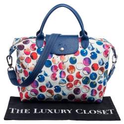 Pre Owned Longchamp Multicolor Nylon And Leather Le Pliage Neo Fantaisie Tote