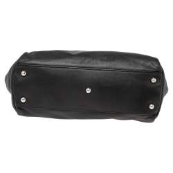 Longchamp Black Leather Gatsby Satchel