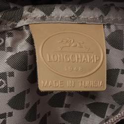 Pre Owned Longchamp Beige Patent Leather Legend Tote