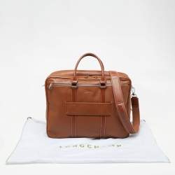 Longchamp Brown Leather Le Foulonne Briefcase L Bag