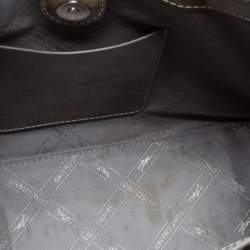 Pre Owned Longchamp Grey Patent Leather Roseau Tote