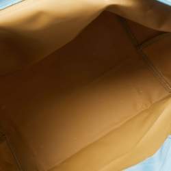 Pre Owned Longchamp Blue Nylon and Leather Medium Le Pliage Tote