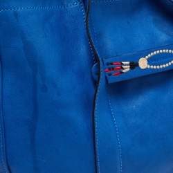 Pre Owned Longchamp Blue Leather Massai Tote