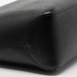 Pre Owned Longchamp Black Leather Roseau Tote