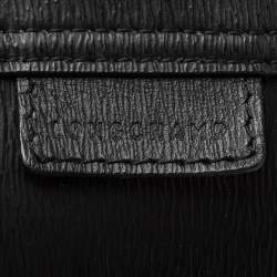 Pre Owned Longchamp Black Leather Roseau Tote