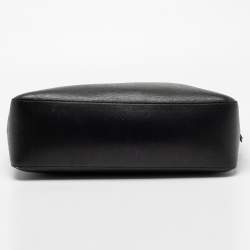 Pre Owned Longchamp Black Leather Roseau Tote