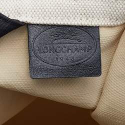 Longchamp Off White Canvas Ceci est un It Bag Tote 