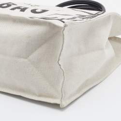 Longchamp Off White Canvas Ceci est un It Bag Tote 