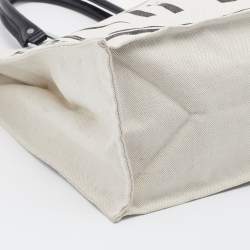 Longchamp Off White Canvas Ceci est un It Bag Tote 
