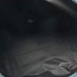 Longchamp Grey/Brown Leather and Nylon Le Pliage Tote