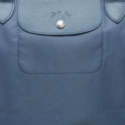 Pre Owned Longchamp Grey Nylon Le Pliage Tote