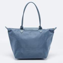 Pre Owned Longchamp Grey Nylon Le Pliage Tote